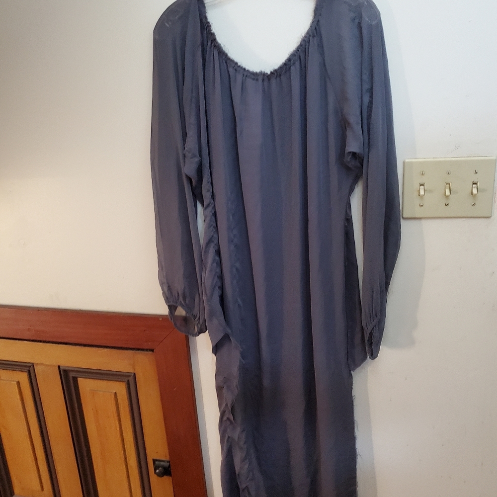NWT sz 4 in Jaga raw hem sheer dress